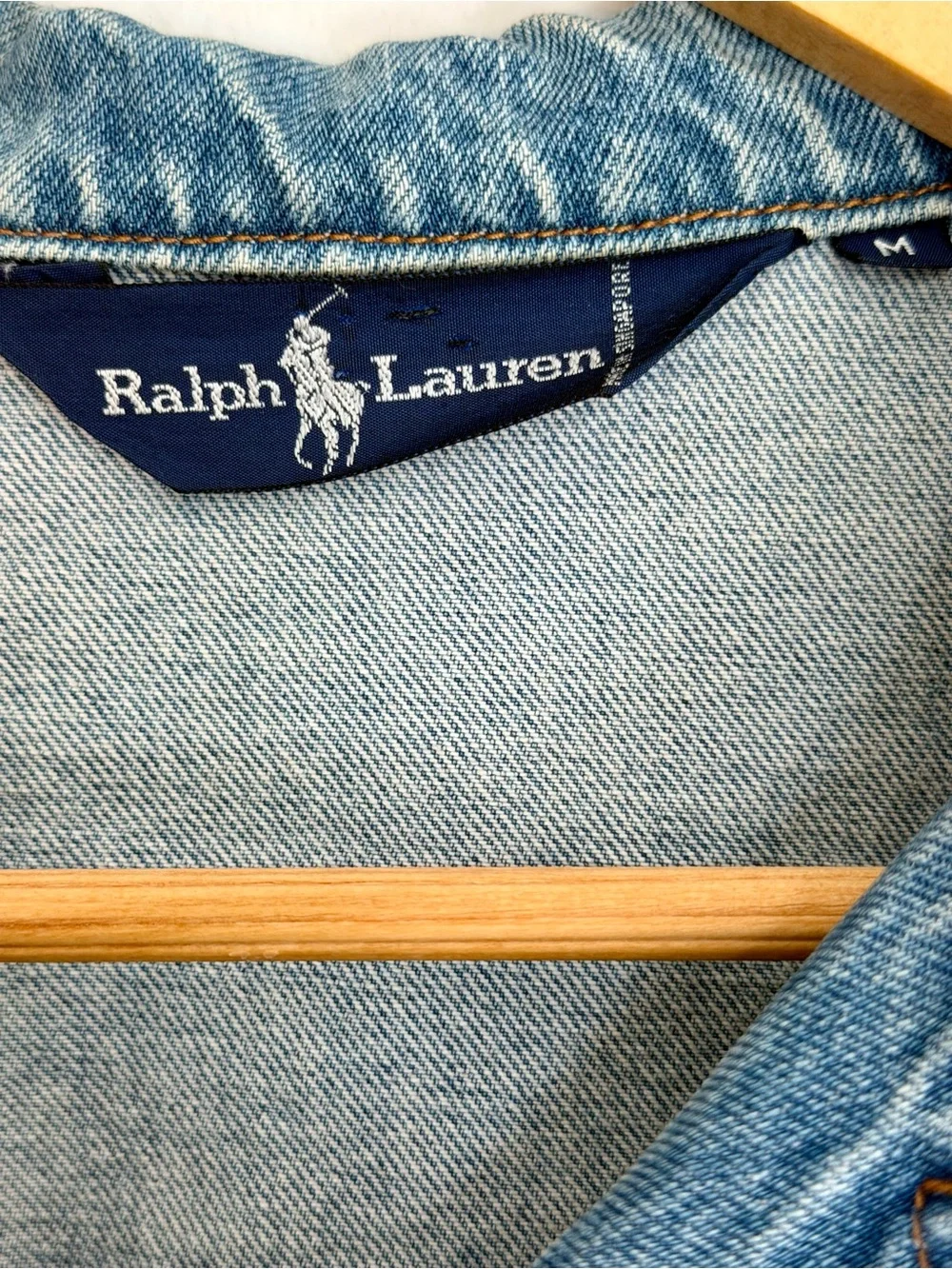 Ralph Lauren Light Blue Denim Moto Jacket - Picture 4 of 6